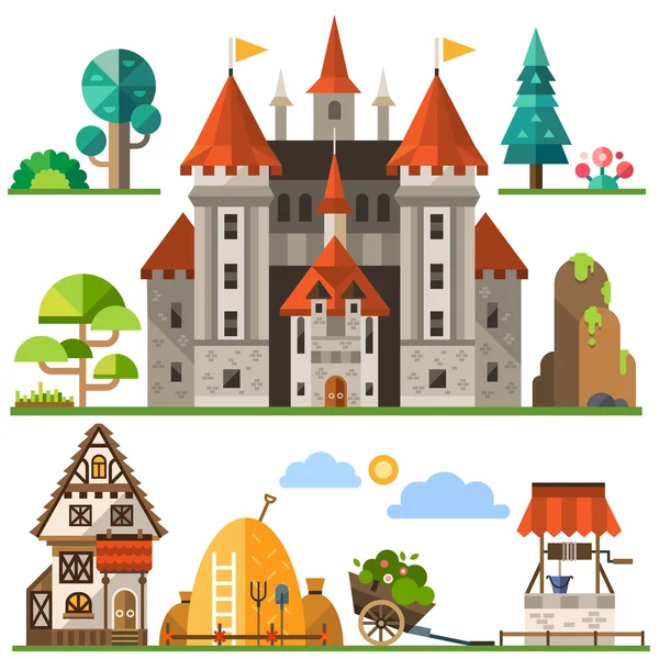 Medieval kingdom element — Stock Vector