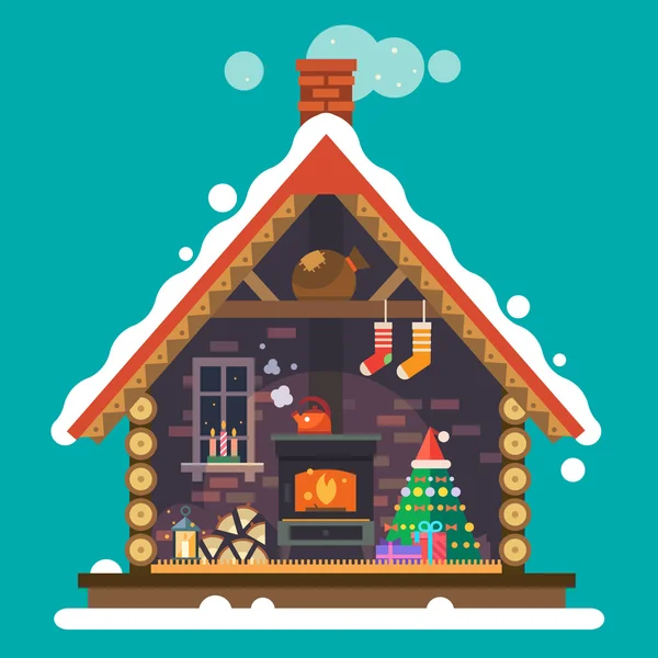 Maison du Père Noël — Image vectorielle