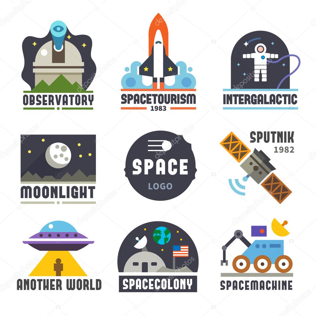 Space logo set