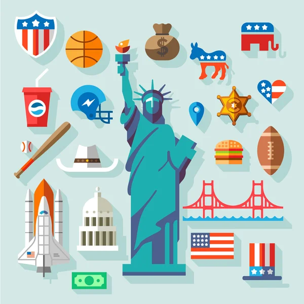 USA szimbólumok — Stock Vector