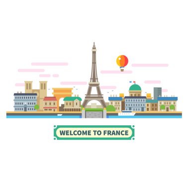 Fransa'ya hoş geldiniz. Paris konumlar
