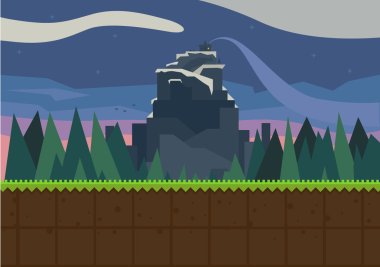 Forest and fortress clipart