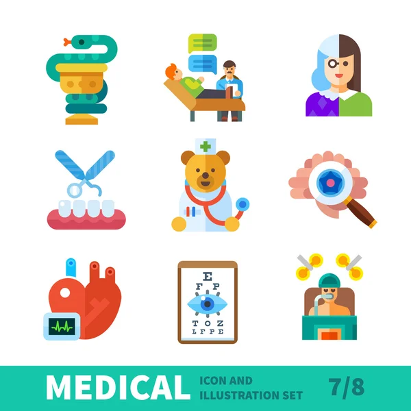 Медицинский набор иконок — стоковый вектор