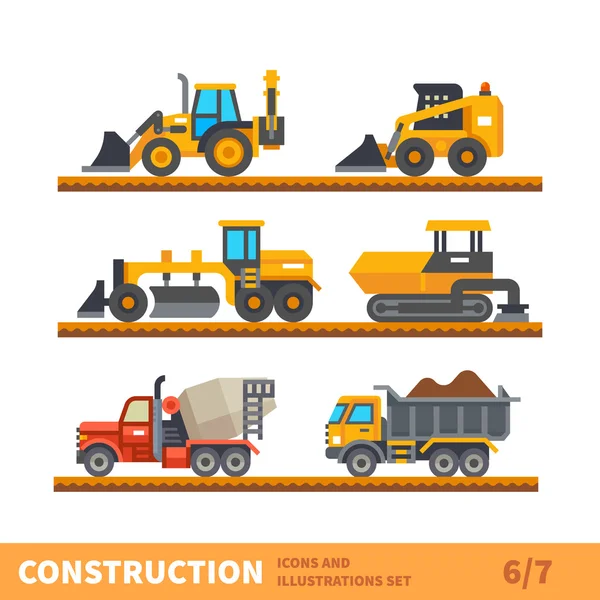 Transporte y herramientas para la construcción — Vector de stock