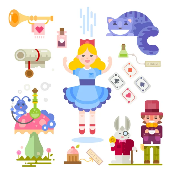 Alice au pays des merveilles — Image vectorielle