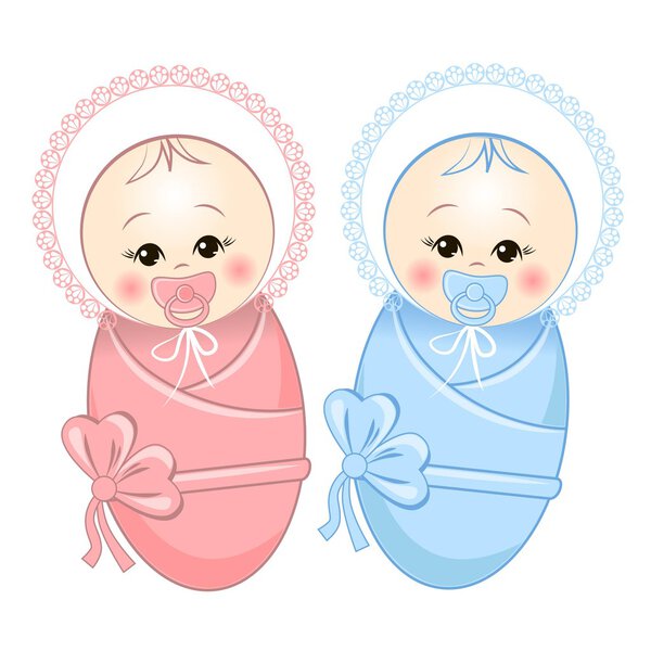 Маленький мальчик и девочка
