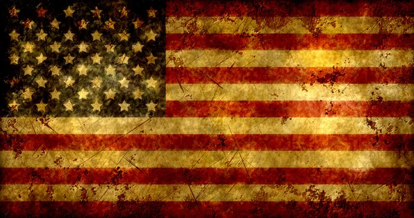 Grunge Amerikan bayrağı. Vintage ulusal bayrak ABD. — Stok fotoğraf