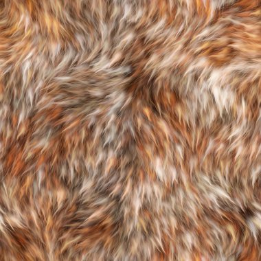 Uzun kazık ile sorunsuz kabarık turuncu kürk.