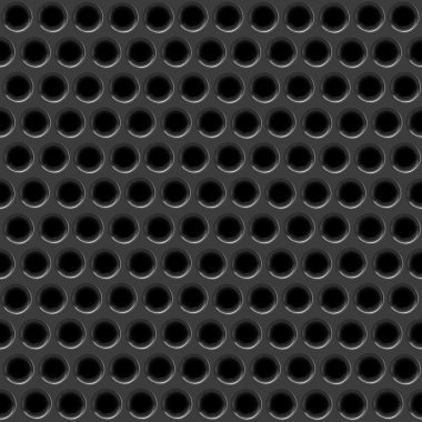 Seamless perforated black panel background.