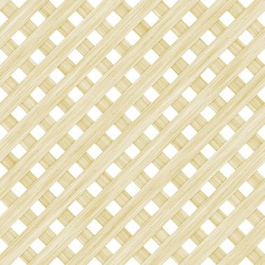 Seamless wooden lattice isolated on white background. clipart