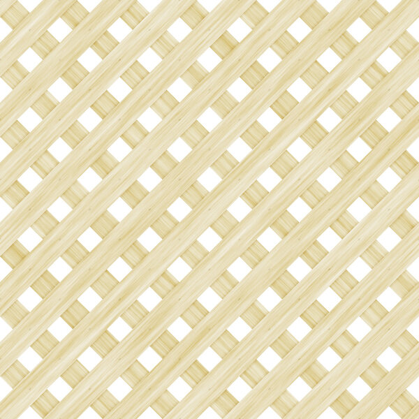 Seamless wooden lattice isolated on white background.