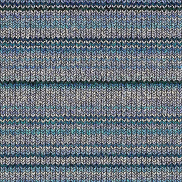 Fond tricoté sans couture dans la bande bleue horizontale . — Photo