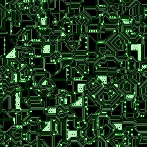 Elektronik devre panosunu yeşil arka plan.
