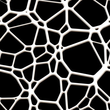 Seamless abstract frame background. White pattern on black backg