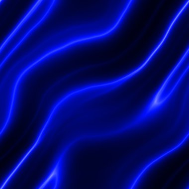 Kesintisiz mavi kumaş arka plan. İpek SK üzerinde dalgalı kıvrımlar