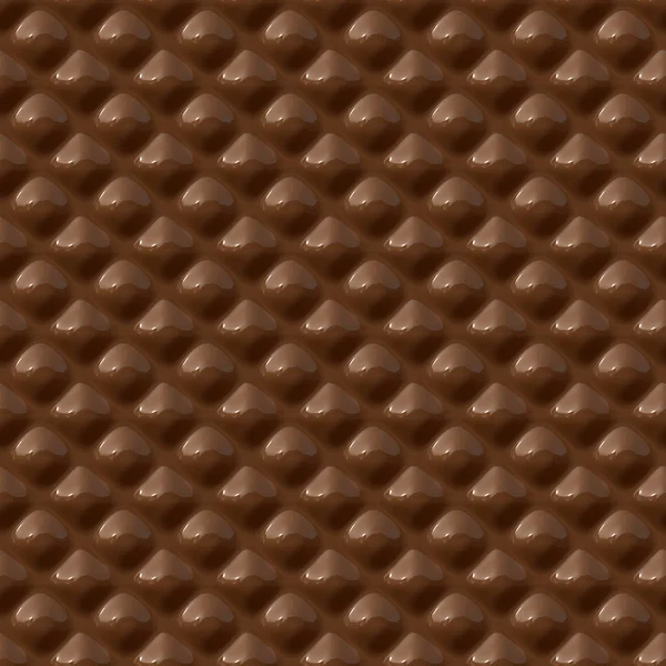 Naadloze regelmatige uitpuilende chocolade oppervlakte close-up achtergrond. — Stockfoto
