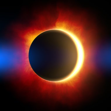 Illustration solar eclipse. clipart