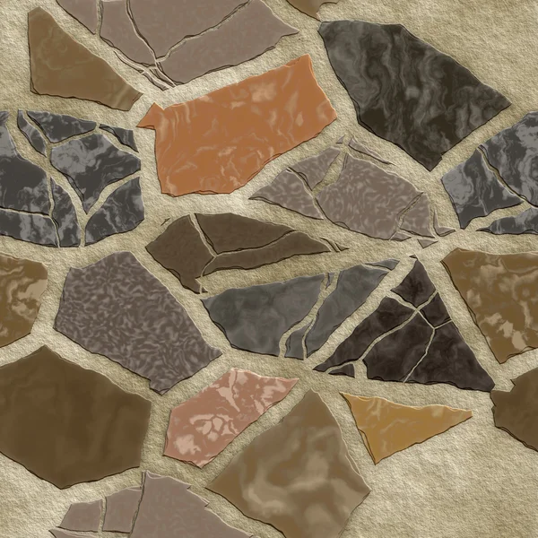 Seamless cracked surface of stone chaotic mosaic. — Stock Photo, Image