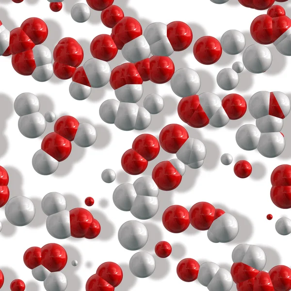 Seamless mönster molekyl modeller på vit bakgrund. — Stockfoto