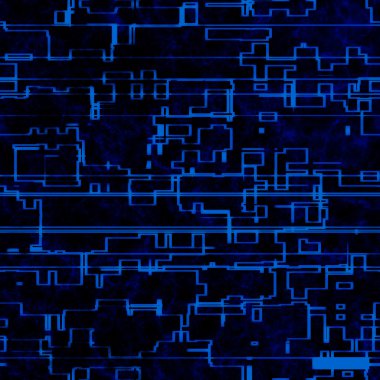Sorunsuz elektronik devre koyu mavi arka plan. Yüksek resolut