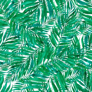 Botanik arka planı. Yeşil tropikal eko yapraklı, parmak izi tasarımı için soyut bir şablon. Minimum arkaplan. Asgari koleksiyon. Basit simge.