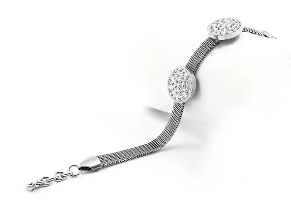 Modernes Damenarmband aus Stahl — Stockfoto