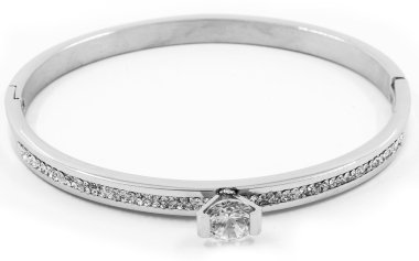 Lüks bilezik - gümüş crystals ile