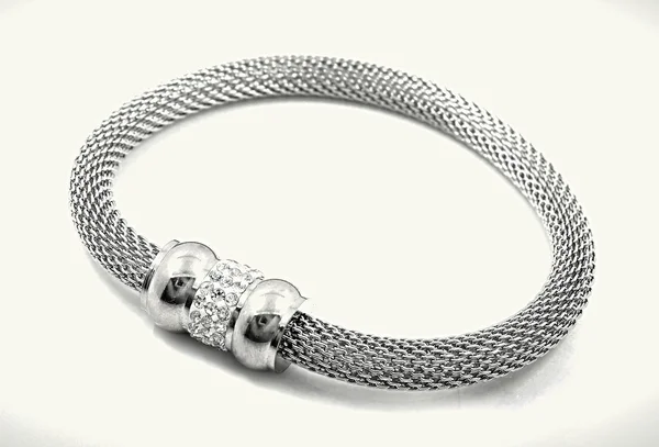 Bracciale in argento per donna — Foto Stock