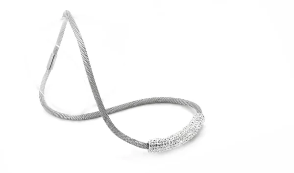 Роскошное ожерелье. нержавеющая сталь — стоковое фото