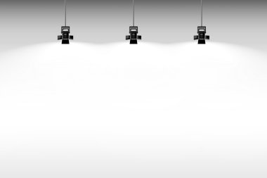 Beyaz duvar şablonu.