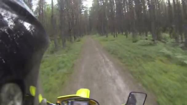 Motorfiets rijden op de offroad — Stockvideo