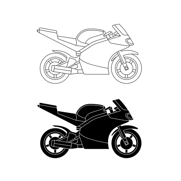 Sport bike line illustration. — Stock Vector