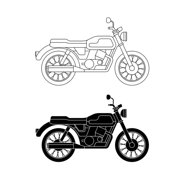 Vector line classic bike. — Stock Vector