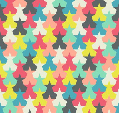 Seamless modeli. Renkli soyut yıldız.