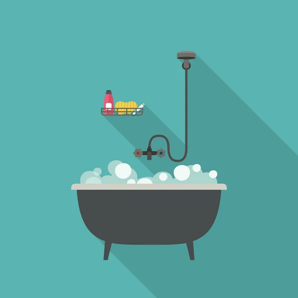 Vector de baño Ilustración — Vector de stock