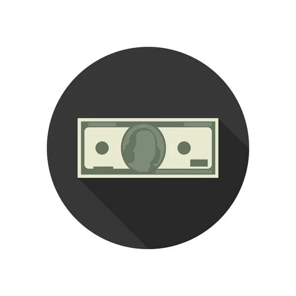 Dolar płaskie ikona — Wektor stockowy