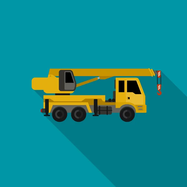 Crane platte pictogram — Stockvector