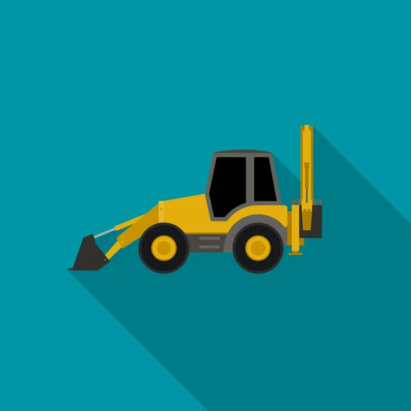 Tractor icono plano — Vector de stock