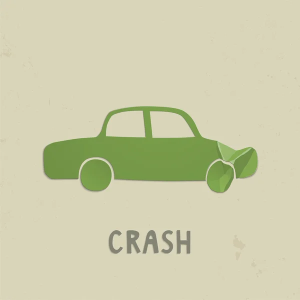 Accidente con coche — Vector de stock