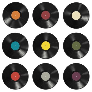 Vinyl records pattern clipart