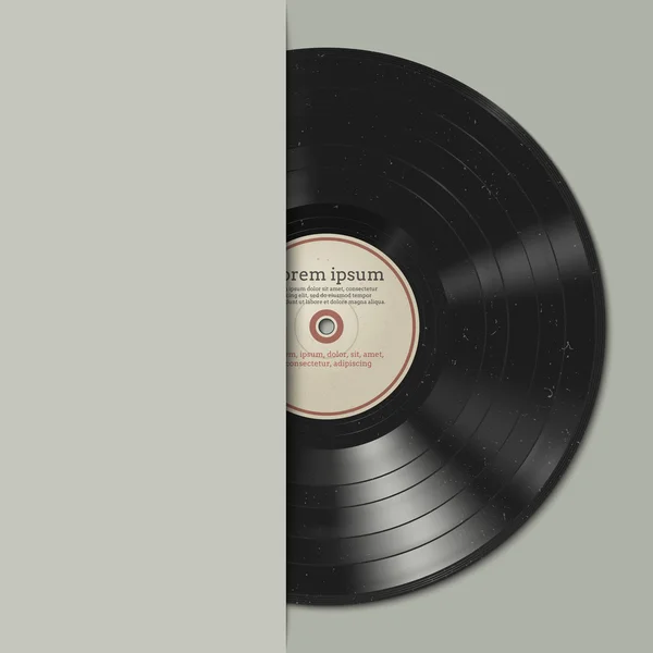 Musik fondo con disco de vinilo — Archivo Imágenes Vectoriales