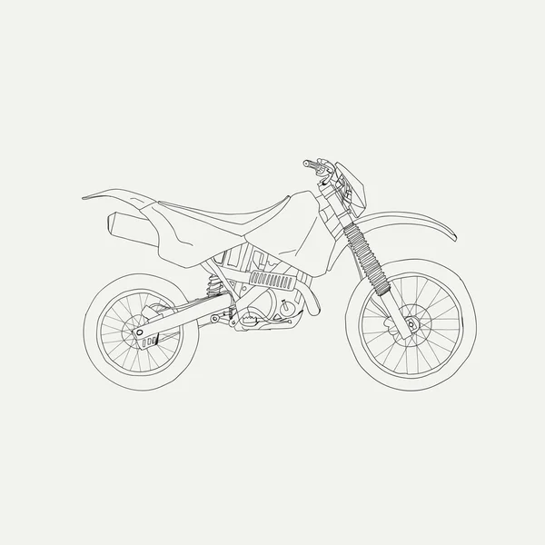 Motociclo isolato. Enduro bici — Vettoriale Stock