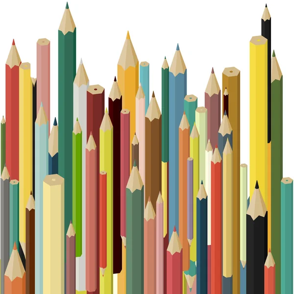 Crayons colorés — Image vectorielle