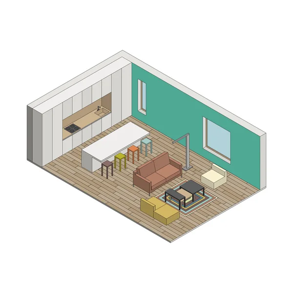 Obývací pokoj — Stockový vektor