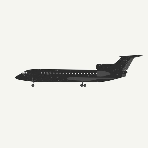 Silhouette aeroplano — Vettoriale Stock