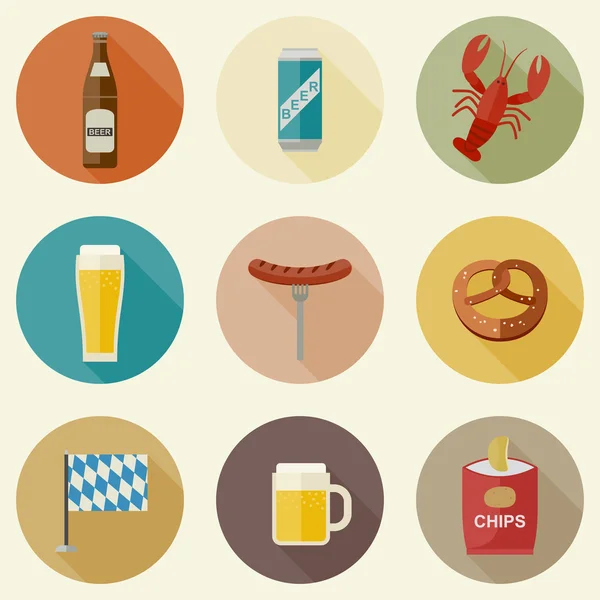 Icônes de bière — Image vectorielle