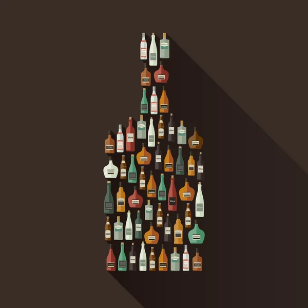 Symbole alkoholischer Getränke — Stockvektor