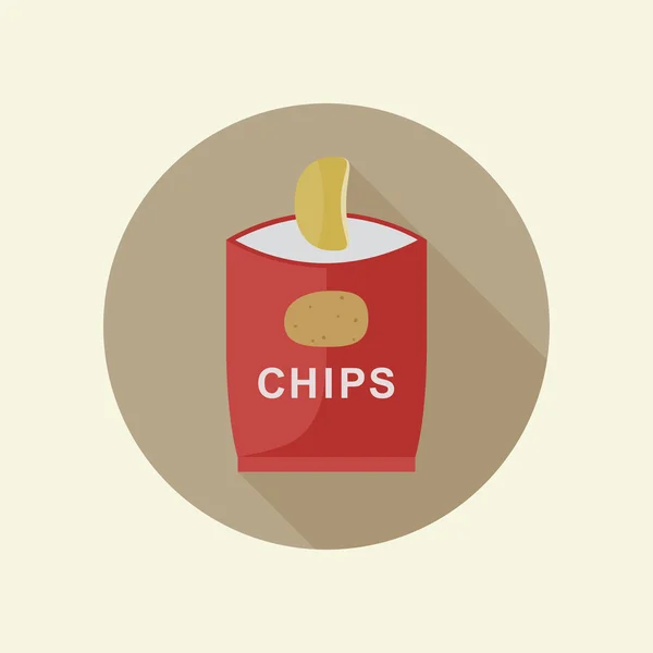 Potato chips pictogram — Stockvector