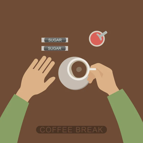 ช่วงพักดื่มกาแฟ — ภาพเวกเตอร์สต็อก