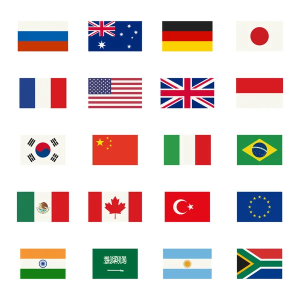 Flags icons — Stock Vector